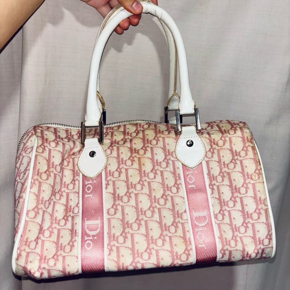 Dior Pink and White Satchel